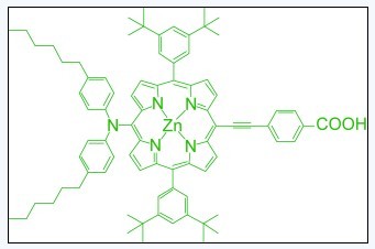 Highly Efficient Mesoscopic Dye-Sensitized Solar Cells Based on Donor�CAcceptor-Substituted Porphyrins